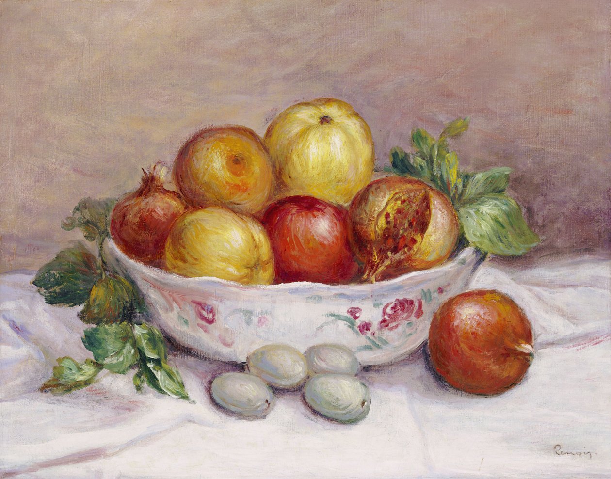Ainda vida com uma romã de Pierre Auguste Renoir