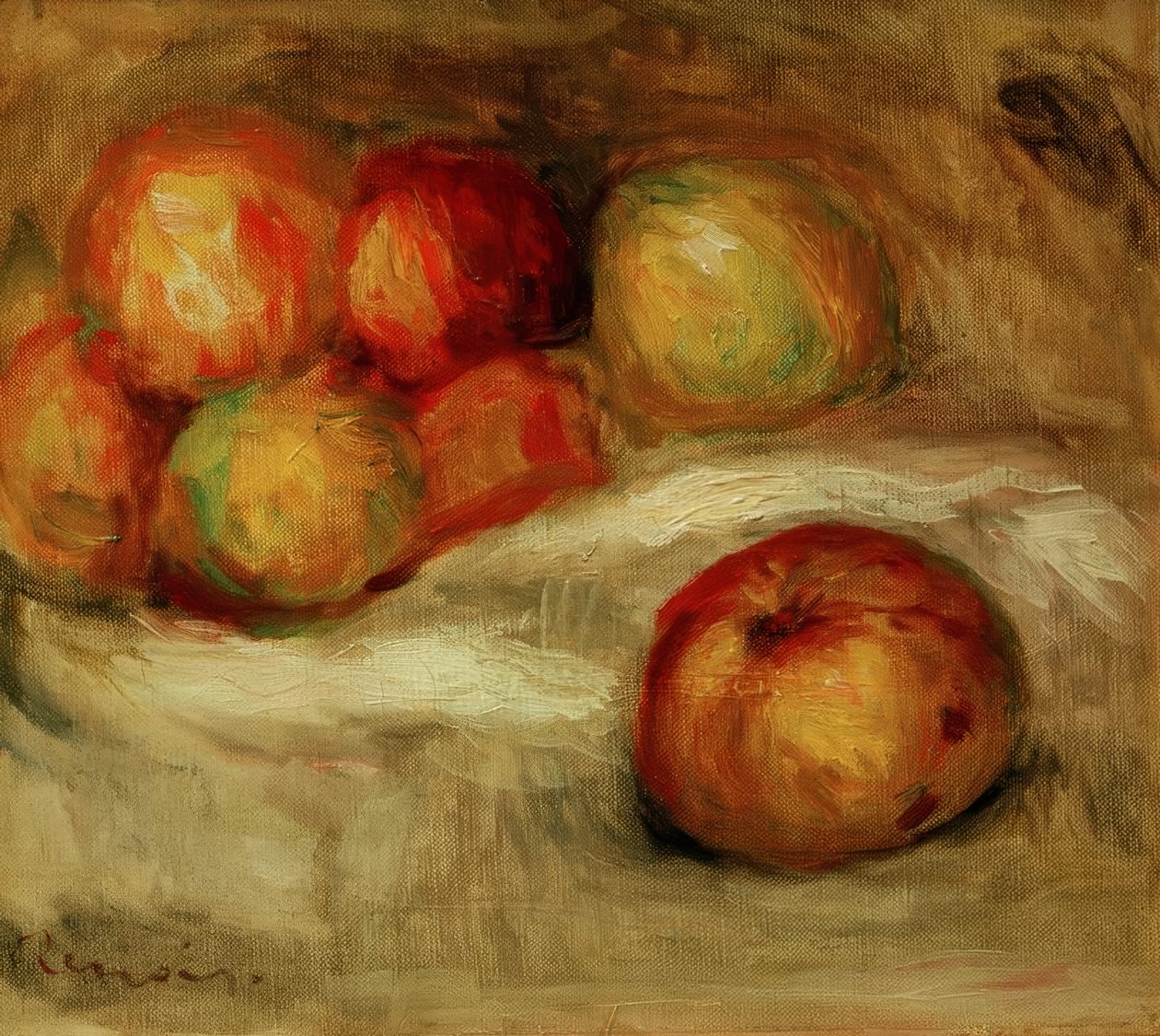 Natureza morta com maçãs de Pierre Auguste Renoir