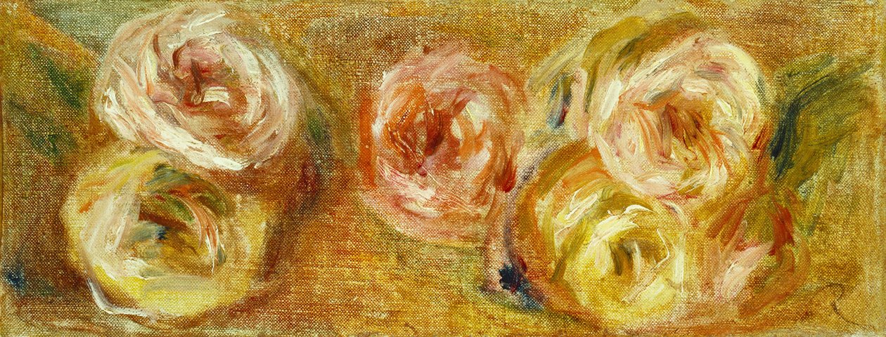 Rosas espalhadas, c.1915 de Pierre Auguste Renoir