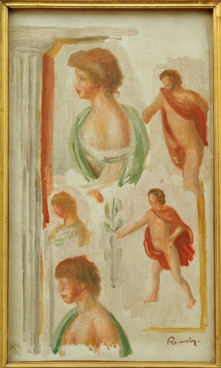 Estudo de figuras da antiguidade de Pierre Auguste Renoir