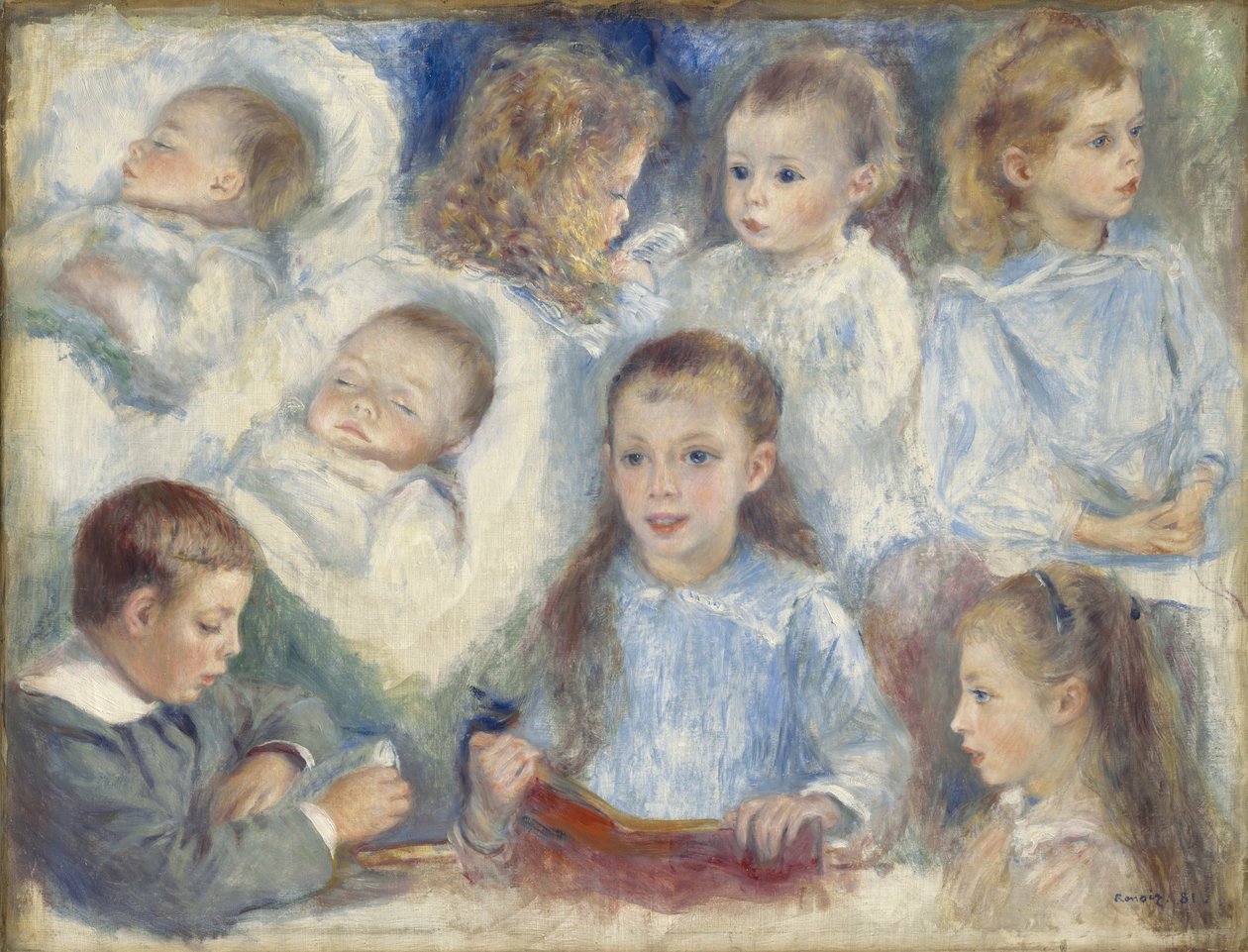 Estudos de Chefes de Pierre Auguste Renoir