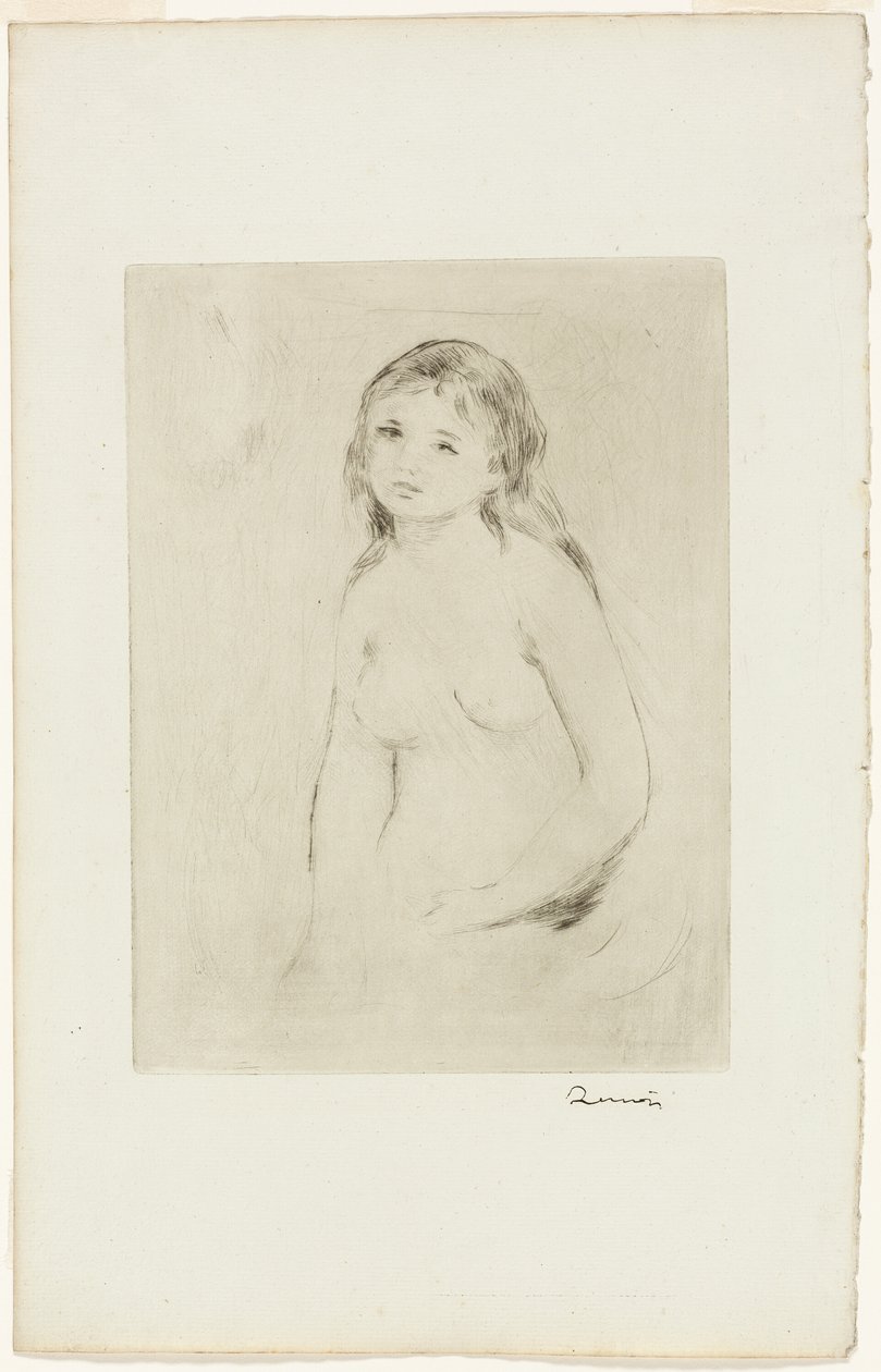 Estudo para uma banhista feminina de Pierre Auguste Renoir