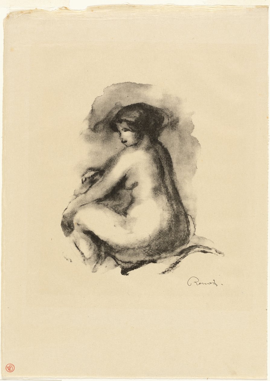 Estudo da Mulher Nua Sentada de Pierre-Auguste Renoir