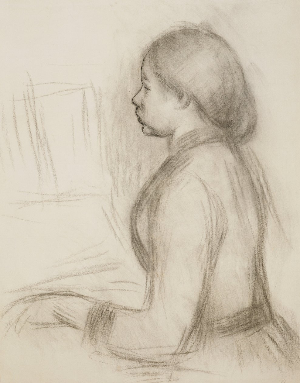 Estudo de uma jovem garota ao piano; Estudar para uma jovem garota ao piano, de Pierre Auguste Renoir