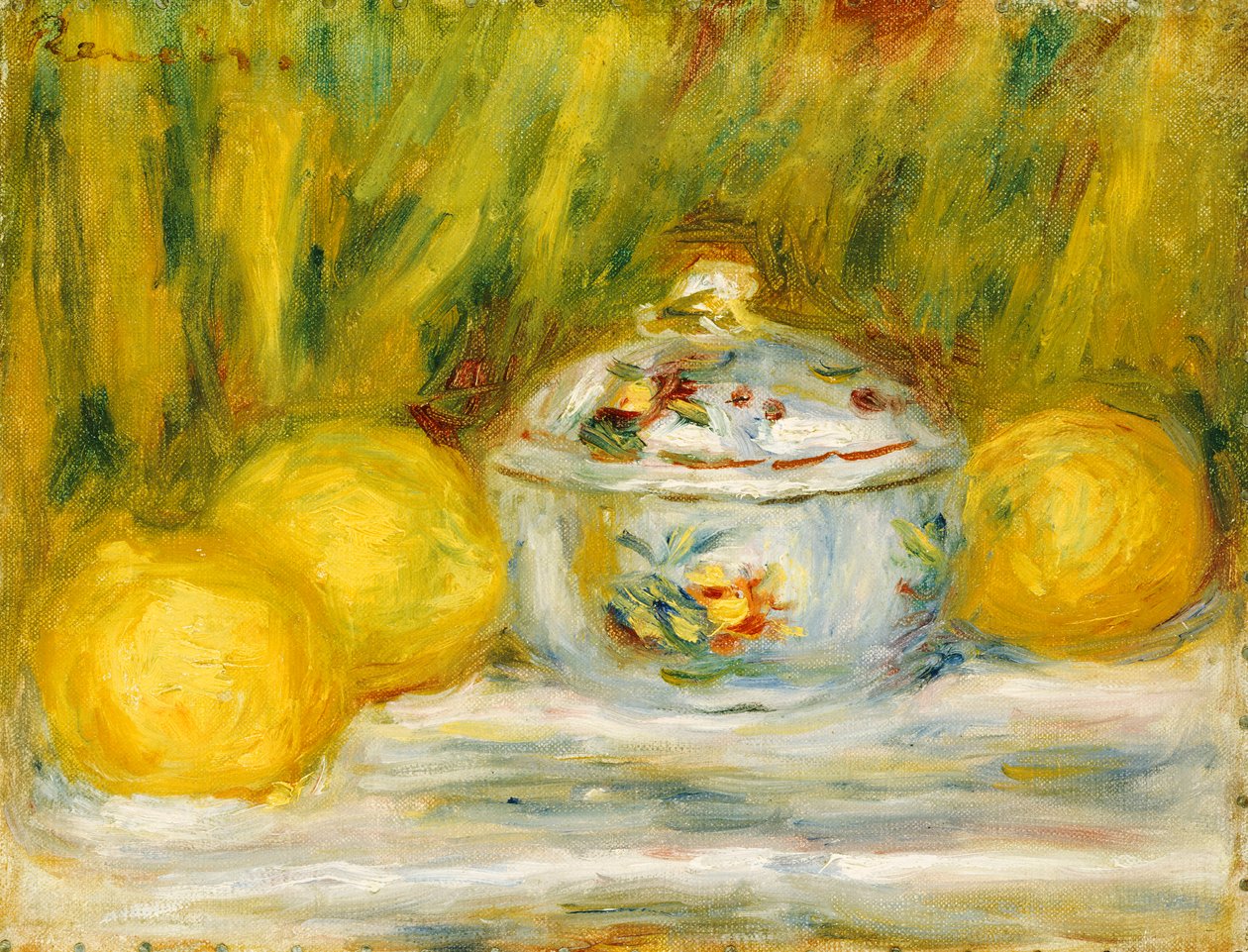 Açucareiro e limões, 1915 de Pierre Auguste Renoir