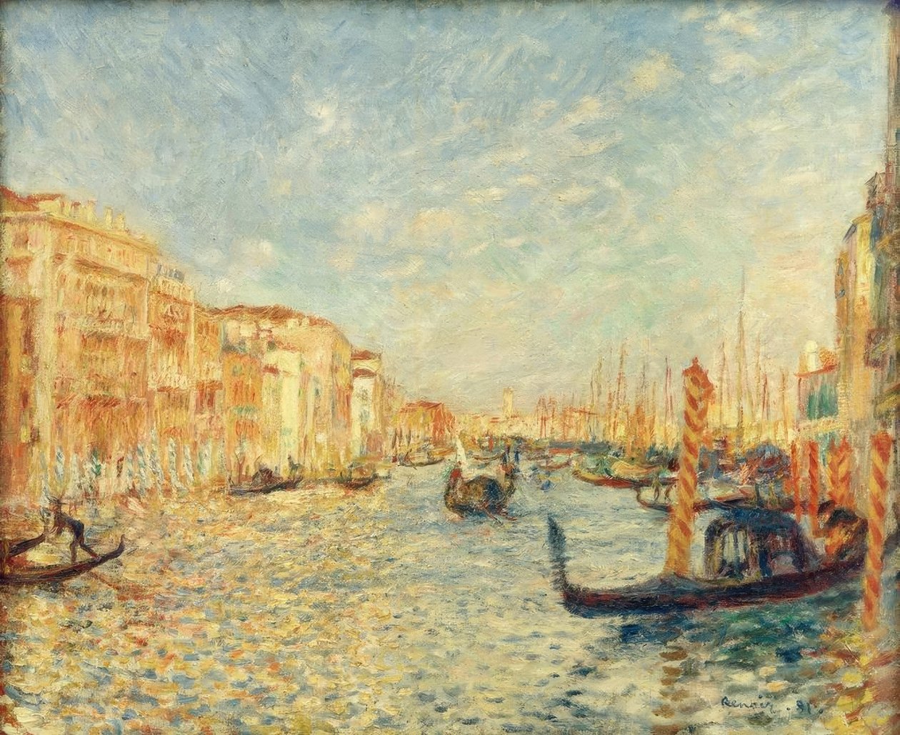 No Grande Canal, Veneza de Pierre Auguste Renoir