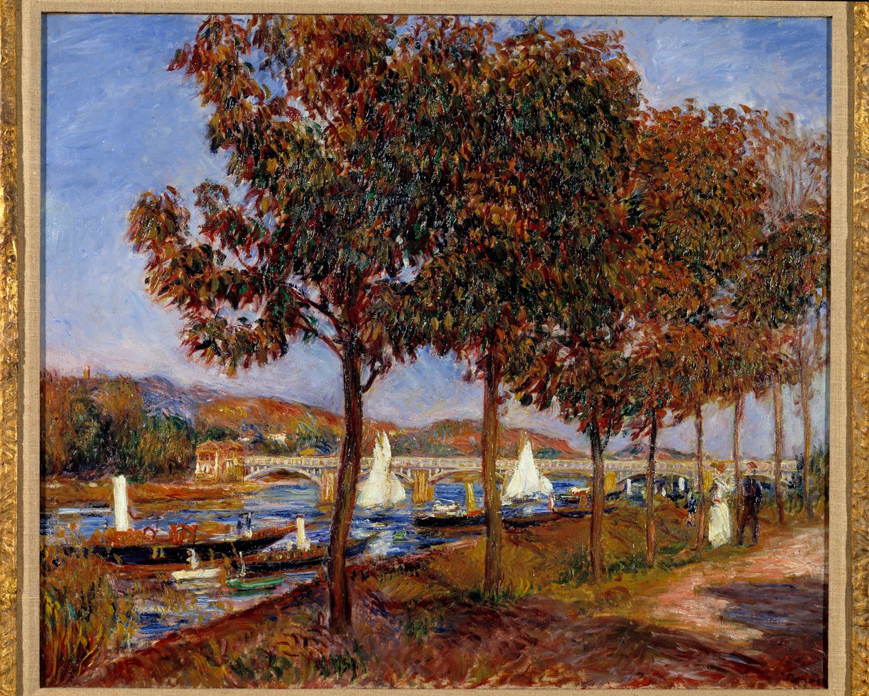 A Ponte Argenteuil. Pintura de Pierre Auguste Renoir (1841-1919) de Pierre Auguste Renoir