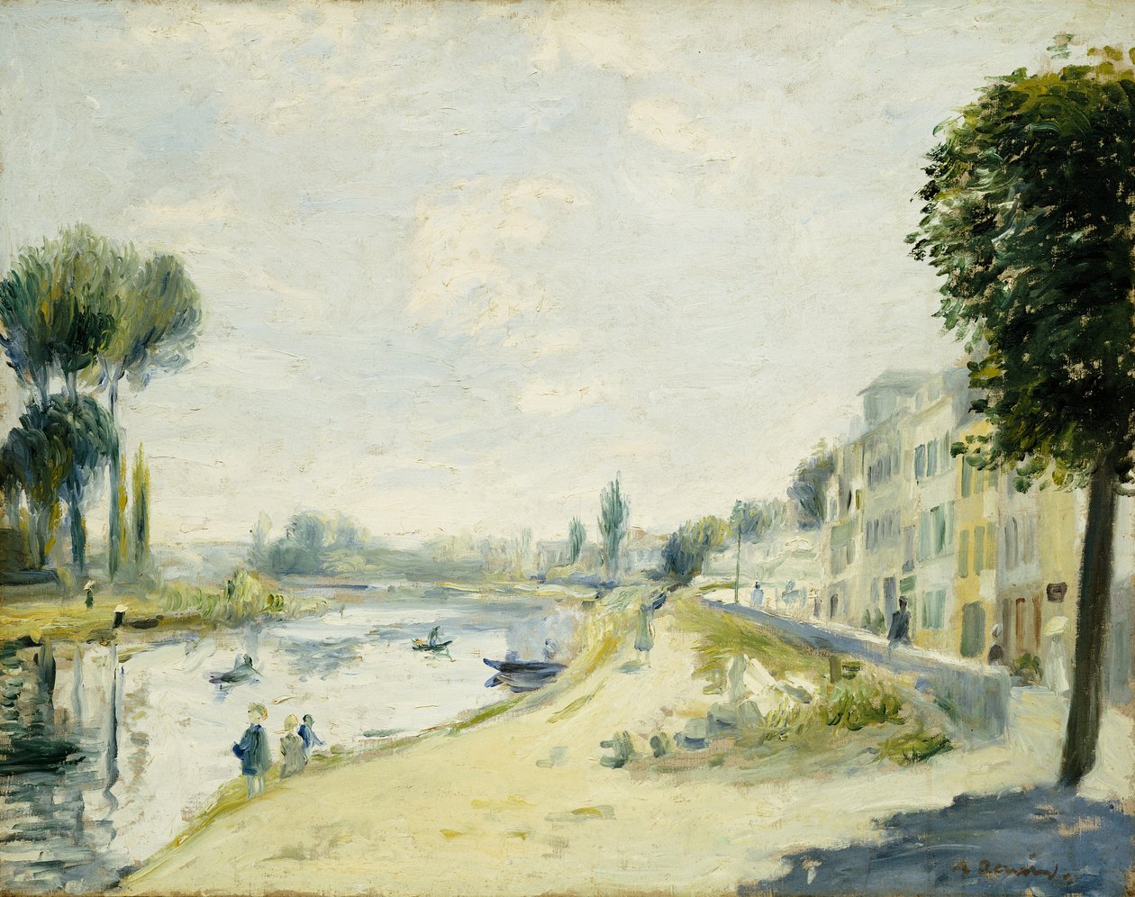 Os bancos do Sena em Bougival, c.1875 de Pierre Auguste Renoir