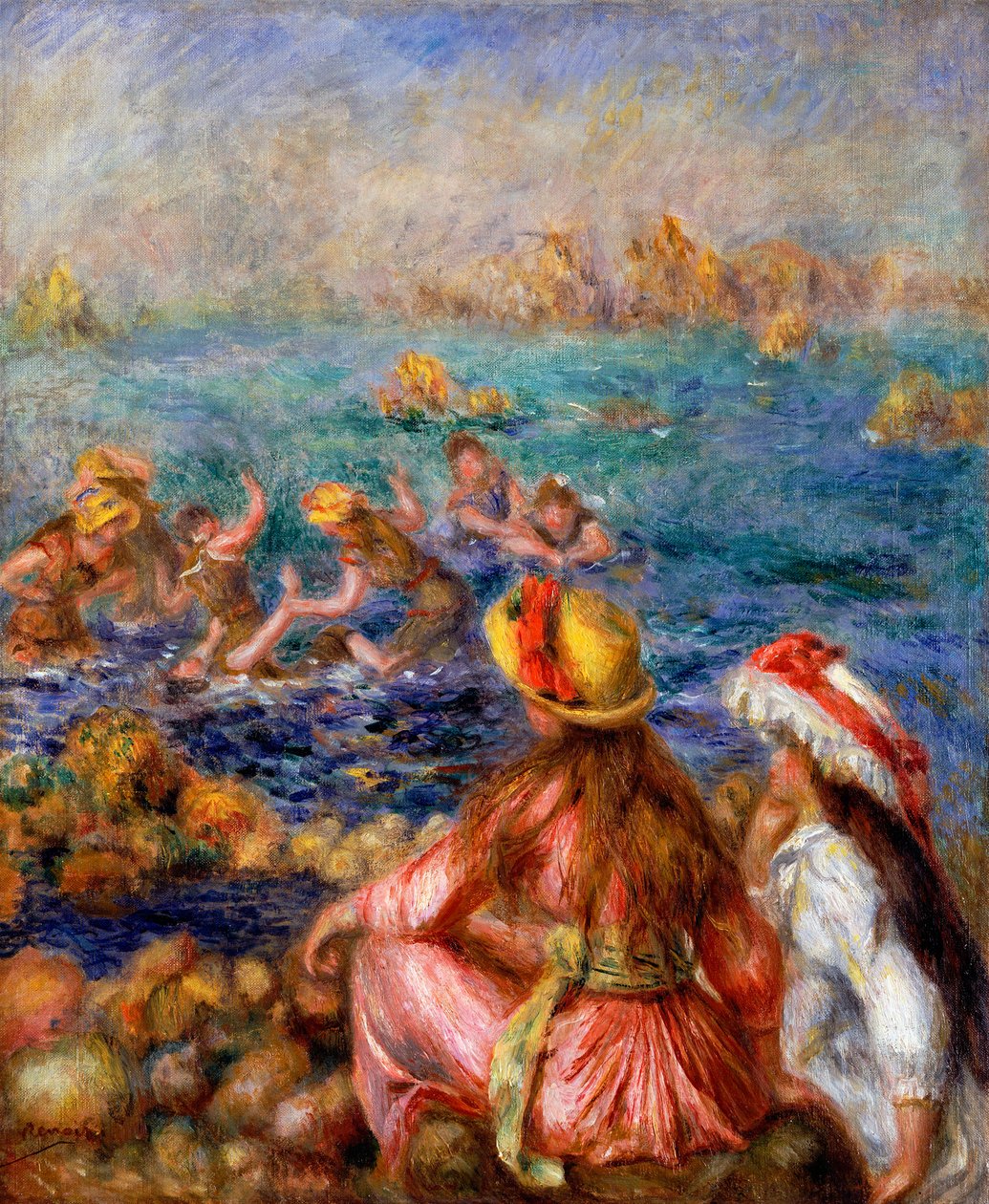 Os Banhistas, 1892 de Pierre Auguste Renoir