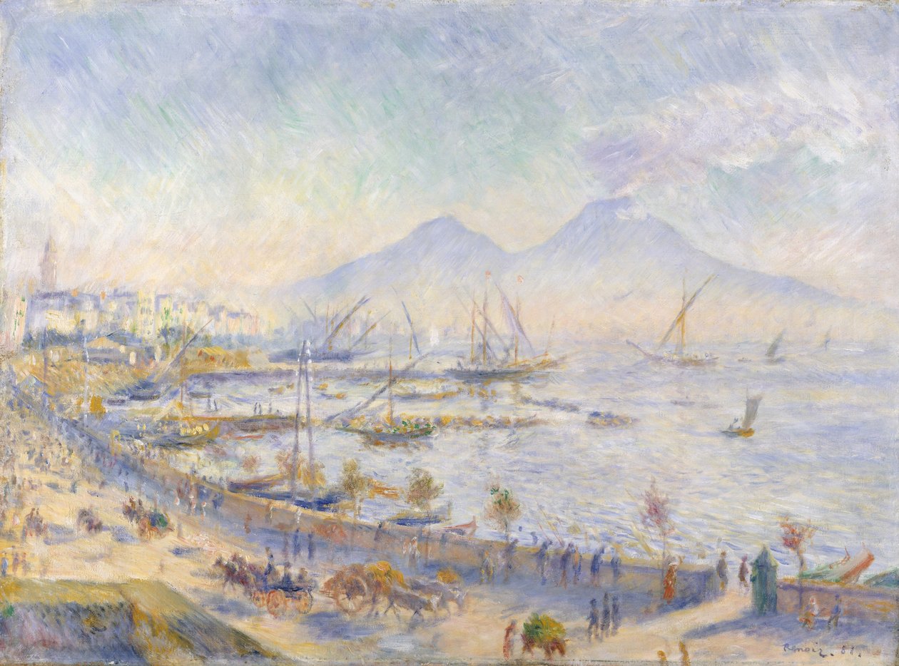 A Baía de Nápoles, 1881 de Pierre Auguste Renoir