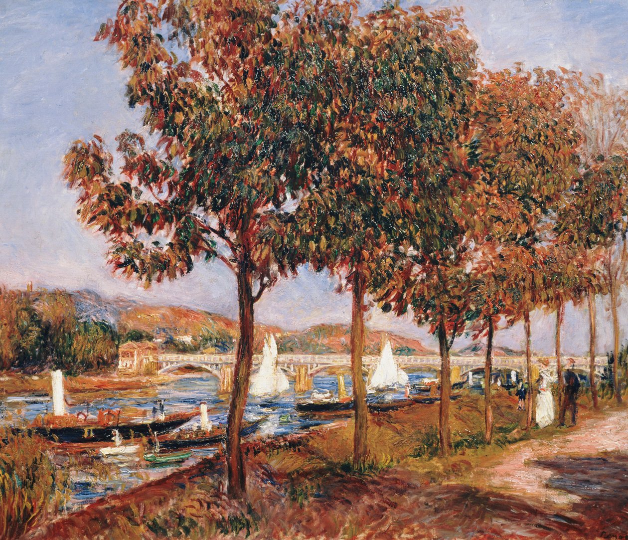 A ponte em Argenteuil de Pierre Auguste Renoir