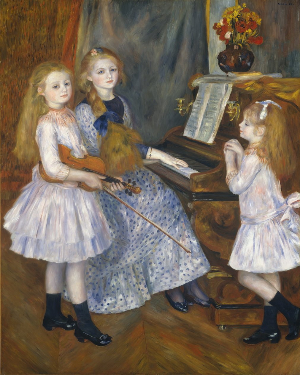 As Filhas de Catulle Mendès, Huguette 1871-1964, Claudine 1876-1937 ..., 1888. de Pierre Auguste Renoir