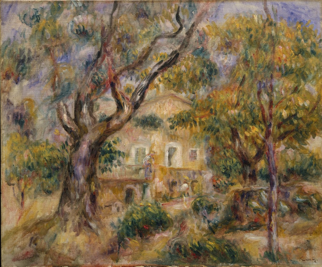 A fazenda em Les Collettes, Cagnes, 1908-14 de Pierre Auguste Renoir
