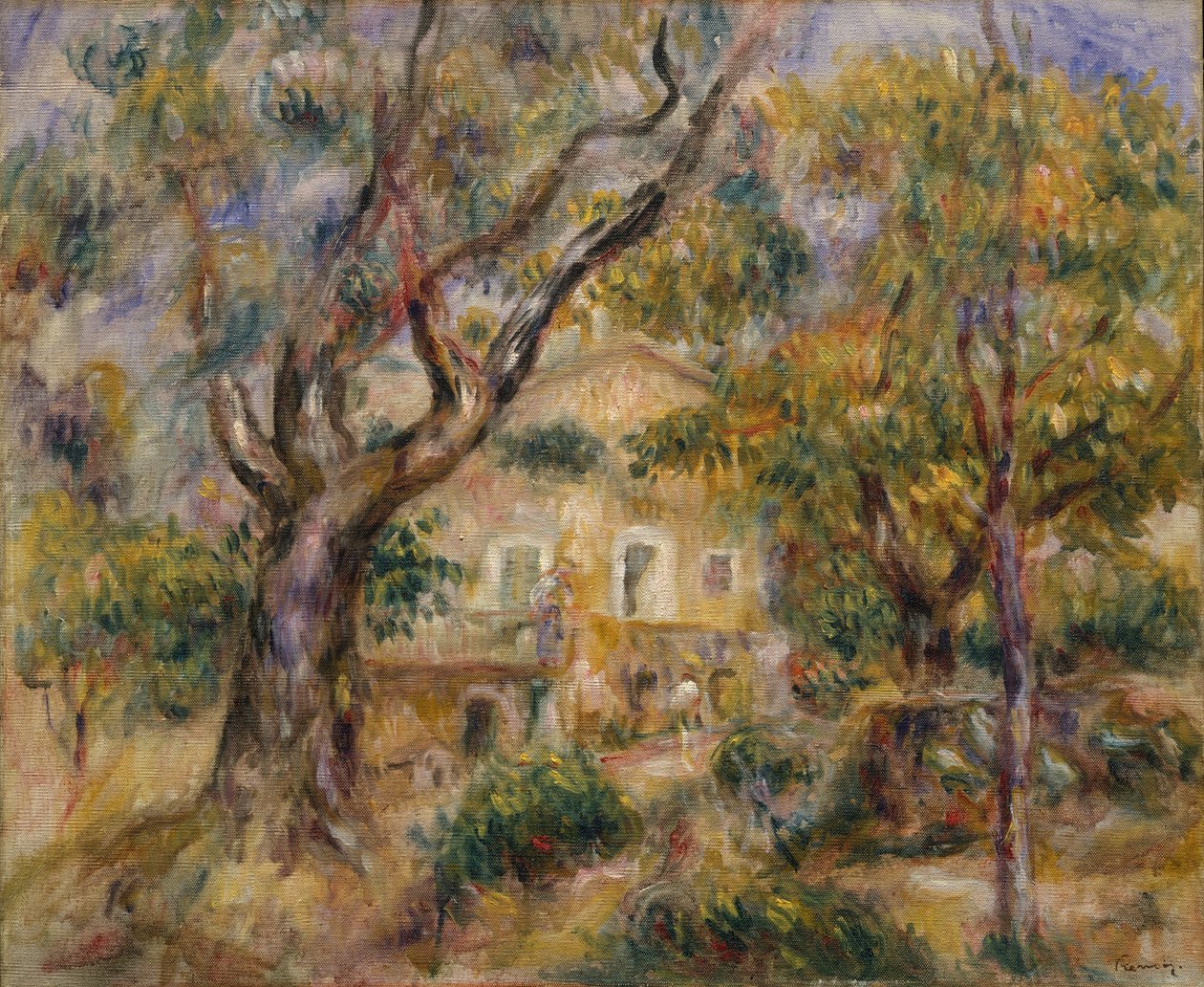 A fazenda em Les Collettes, Cagnes, 1908-14. de Pierre Auguste Renoir