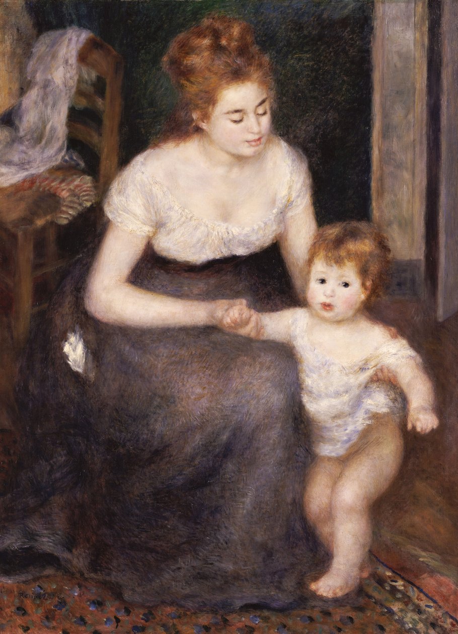 O Primeiro Passo, 1876 de Pierre Auguste Renoir