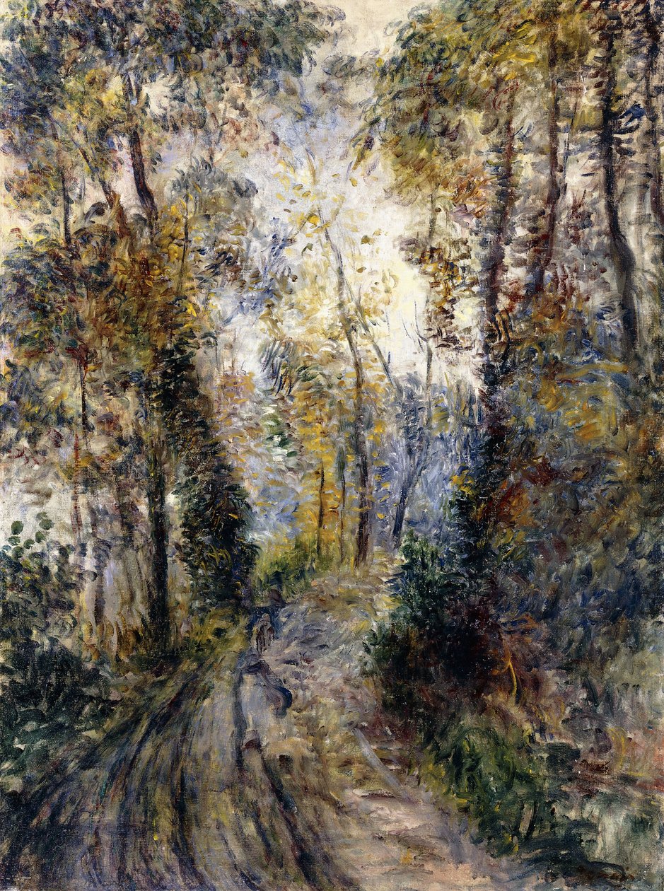 O caminho da floresta, 1871 de Pierre Auguste Renoir