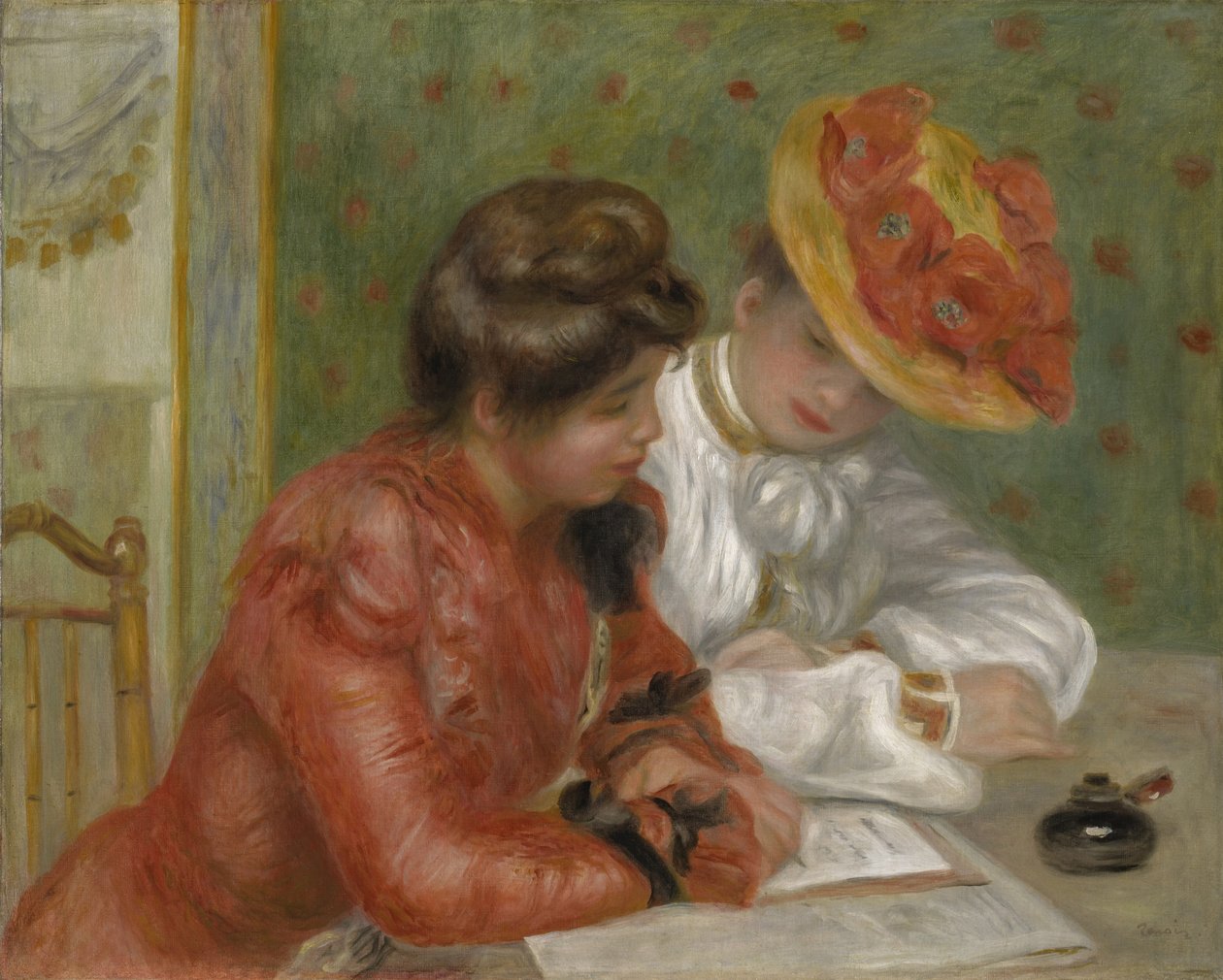 A Carta, c.1895-1900 de Pierre Auguste Renoir
