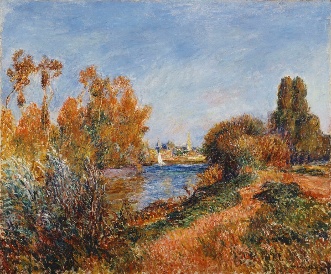 O Sena em Argenteuil; O Sena em Argenteuil, 1888 de Pierre Auguste Renoir
