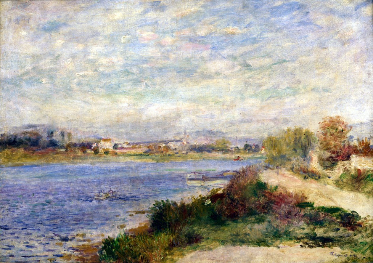 O Sena em Argenteuil, c1883 de Pierre Auguste Renoir