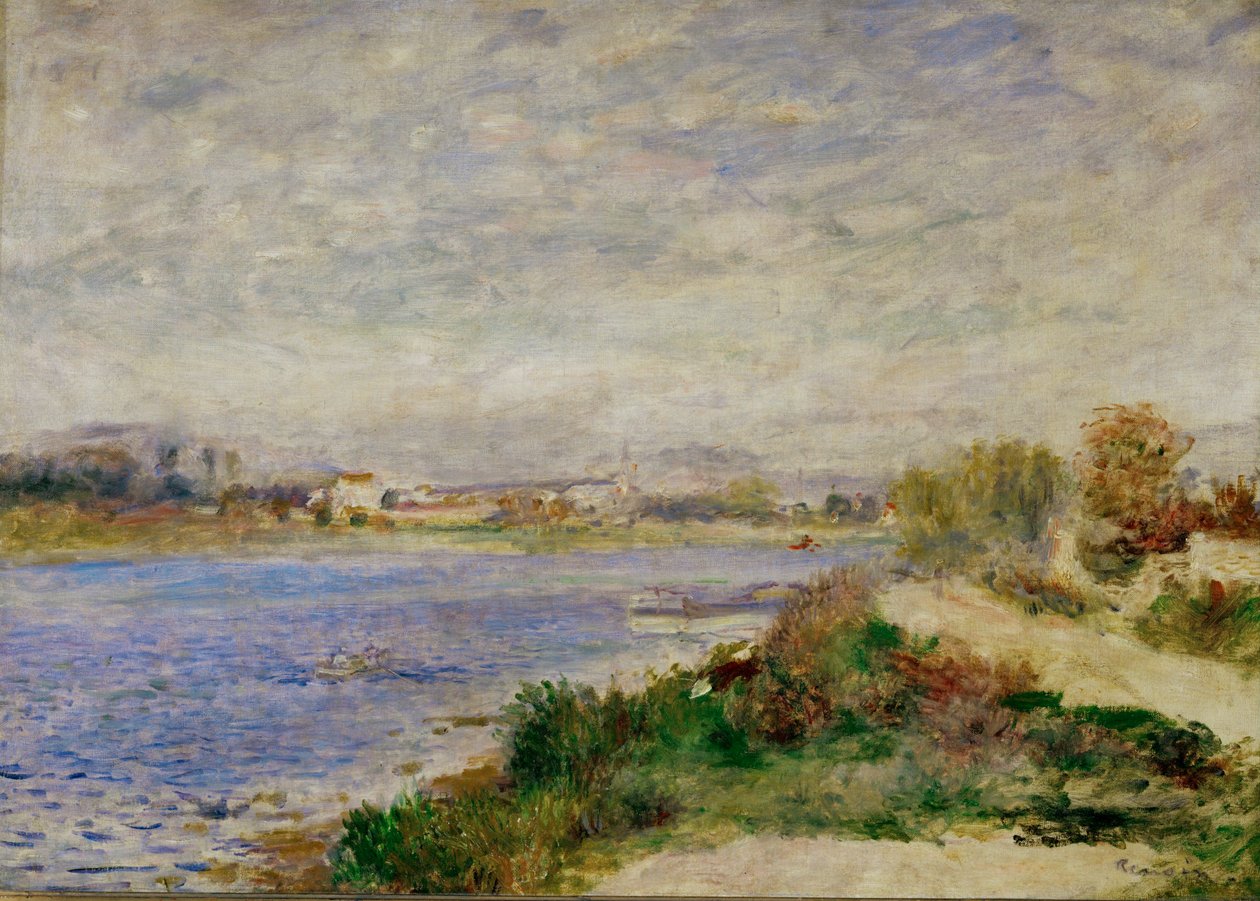 O rio Sena perto de Argenteuil (óleo sobre tela) de Pierre Auguste Renoir