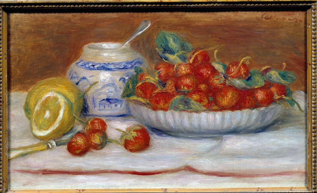 A Pintura de Morangos de Pierre Auguste Renoir (1841-1919) de Pierre Auguste Renoir
