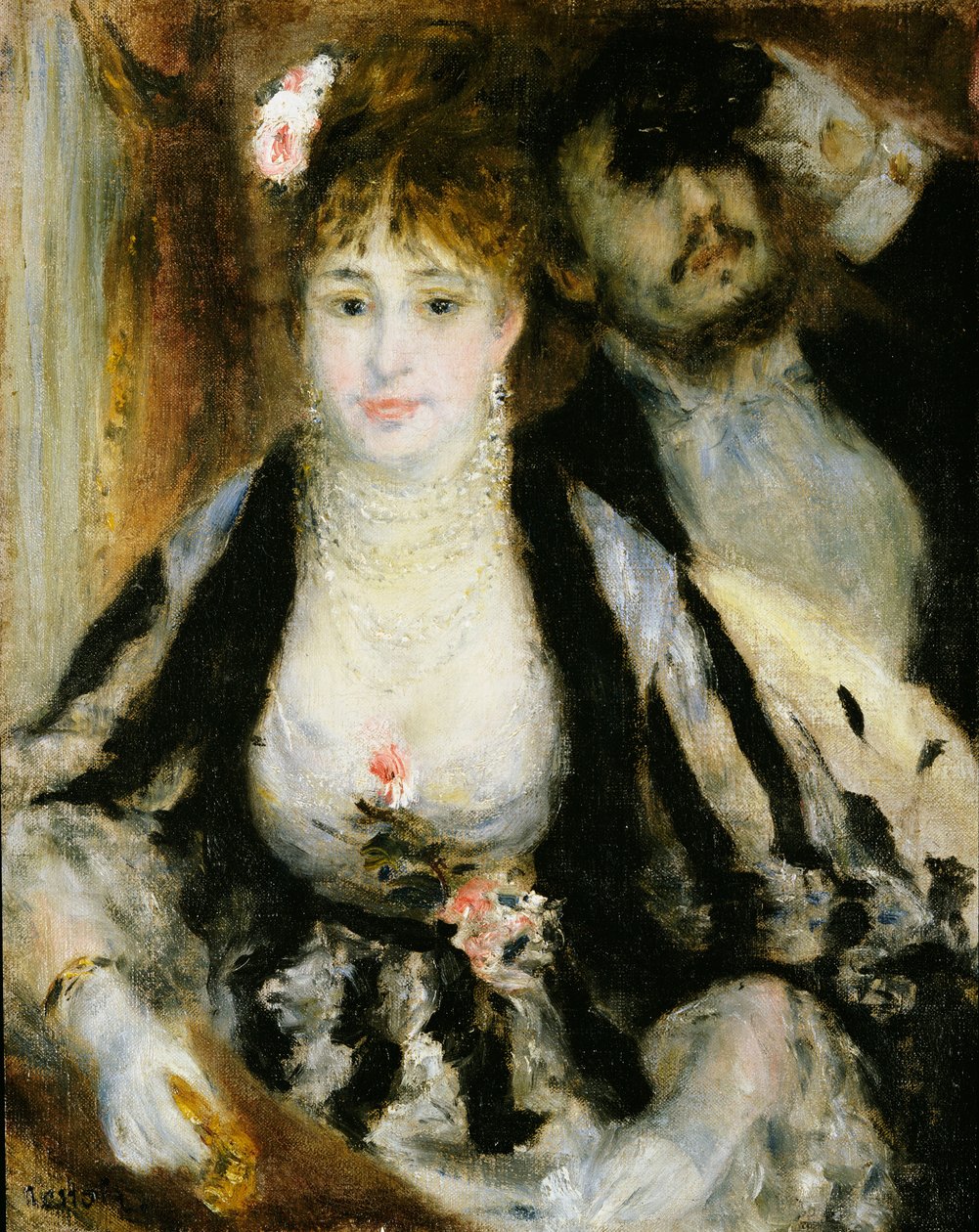 A caixa do teatro, 1874 de Pierre Auguste Renoir