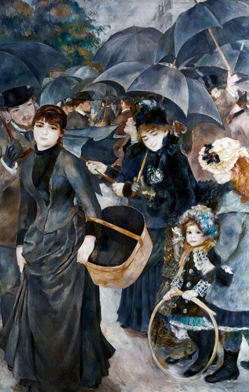 Os guarda-chuvas, 1881-1886 de Pierre Auguste Renoir