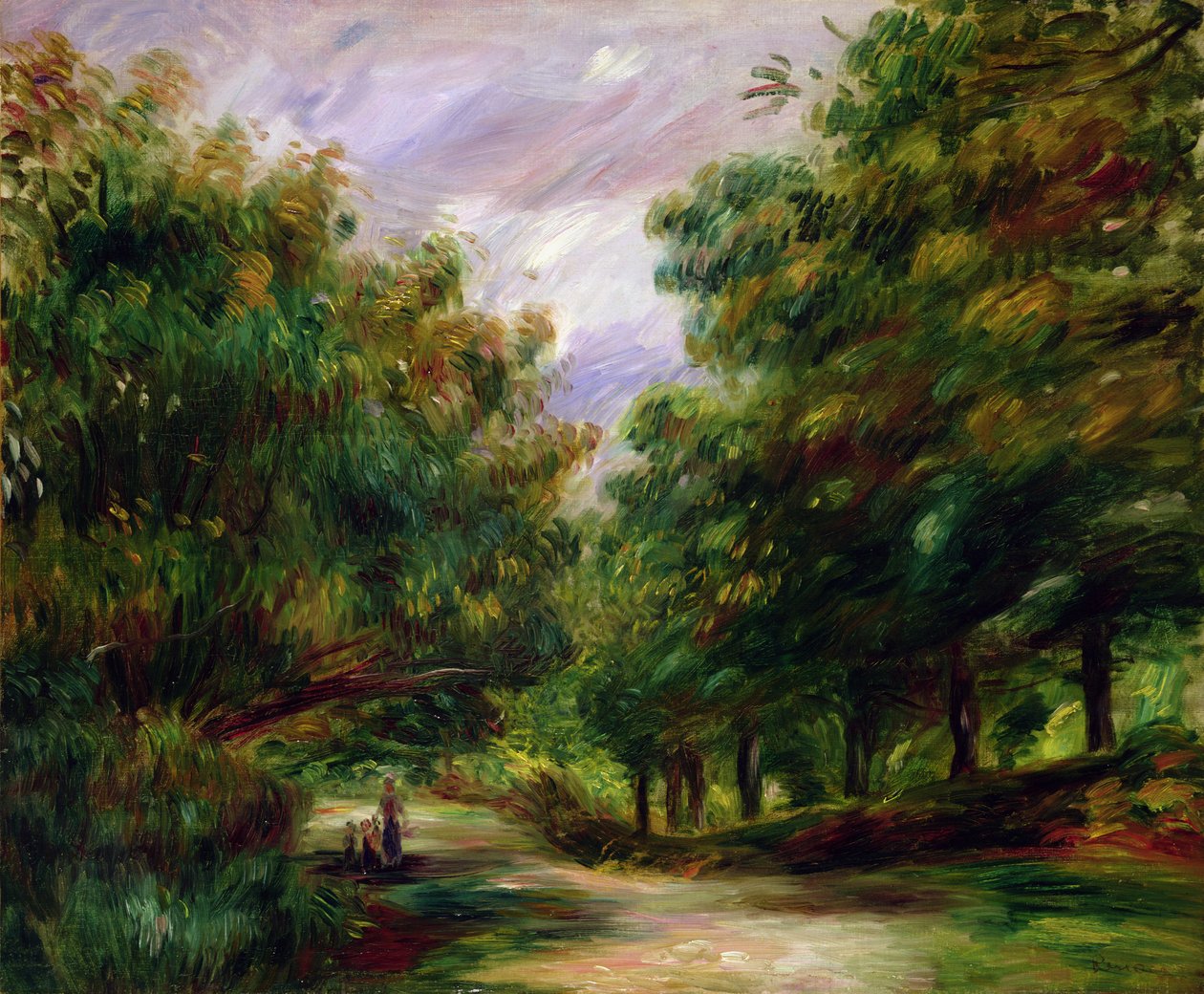 A estrada perto de Cagnes, 1905 de Pierre Auguste Renoir