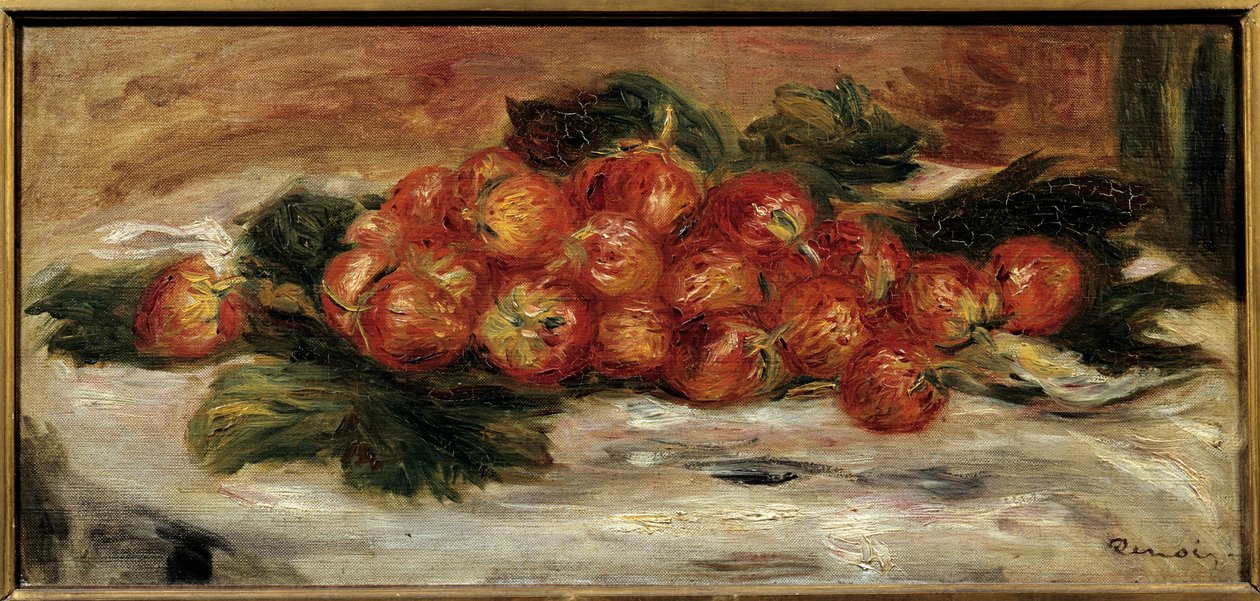 Os morangos. Pintura de Pierre Auguste Renoir (1841-1919) de Pierre Auguste Renoir