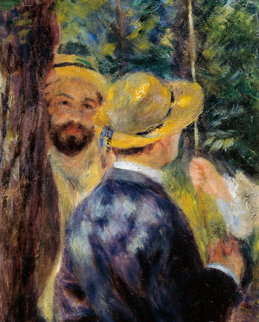 O balanço (detalhe). Retrato de Norbert Goeneutte, pintor francês (1854-1894) de Pierre Auguste Renoir