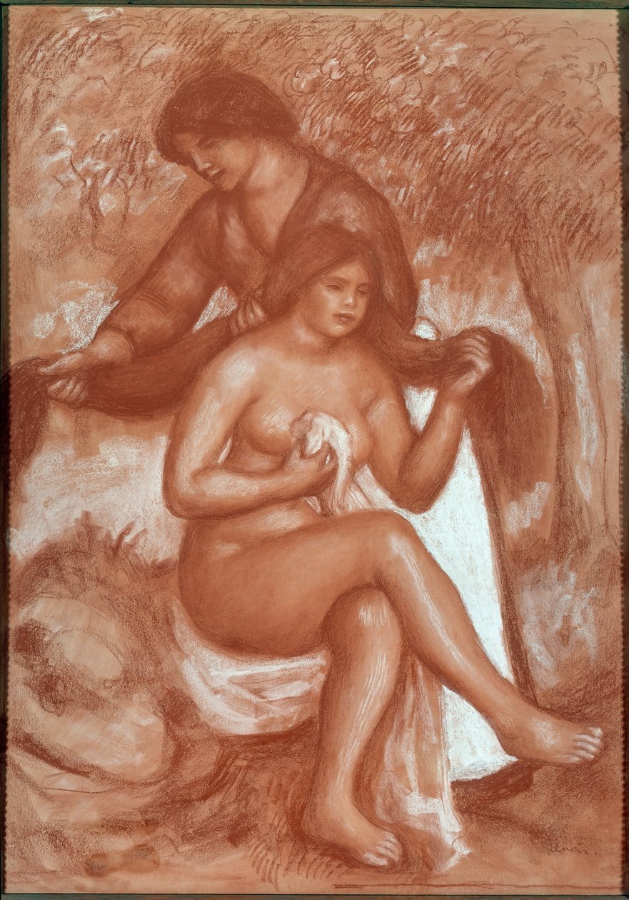 A sanita do banhista (Desenho a giz e o sangue de Pierre Auguste Renoir