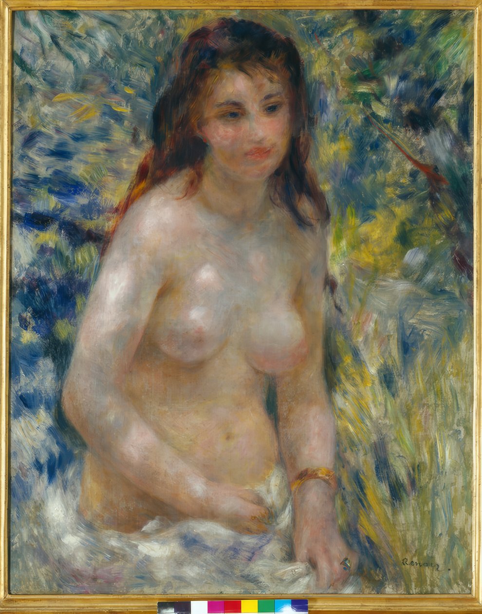 Torso de mulher ao sol de Pierre Auguste Renoir
