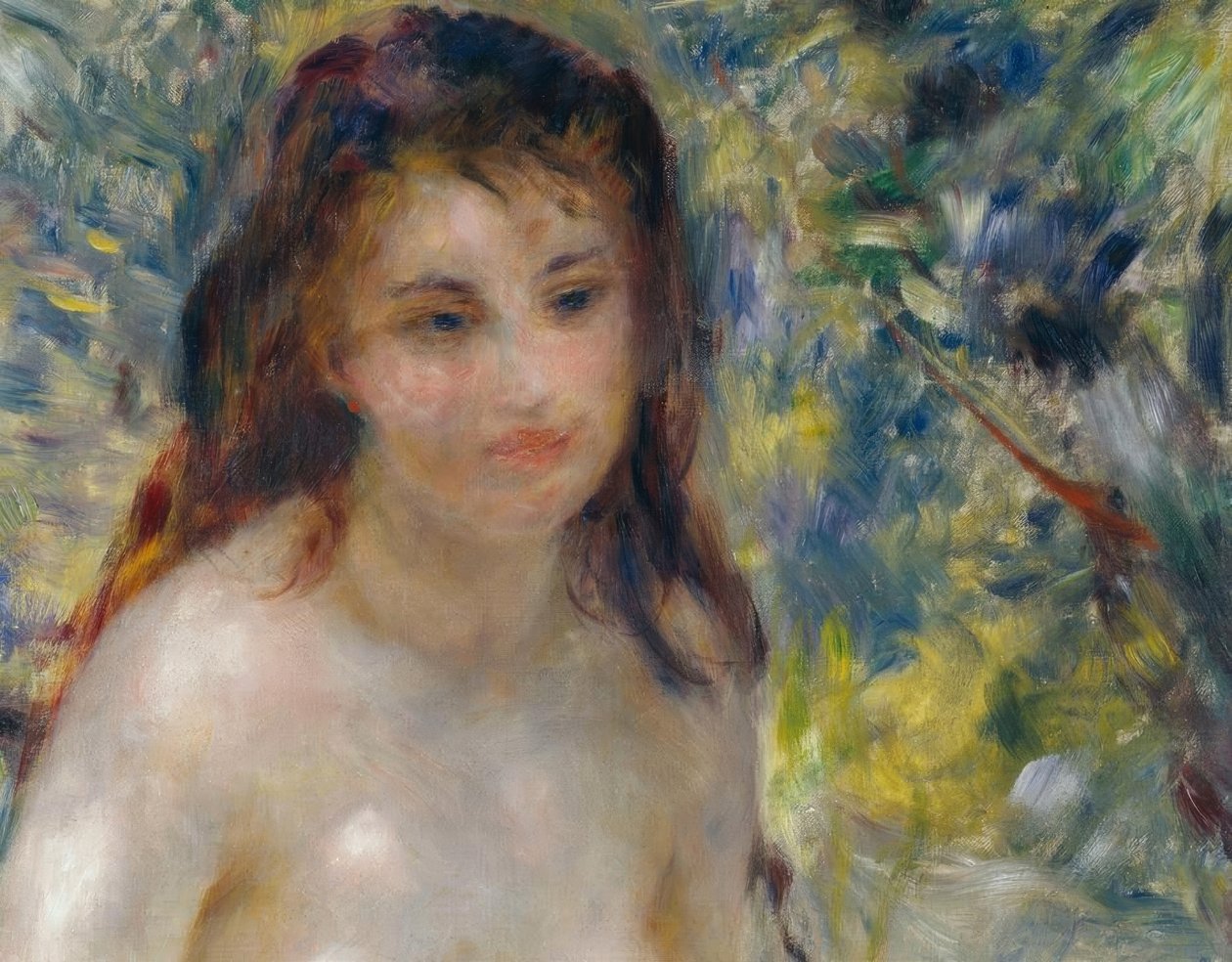 Torso de mulher ao sol de Pierre Auguste Renoir
