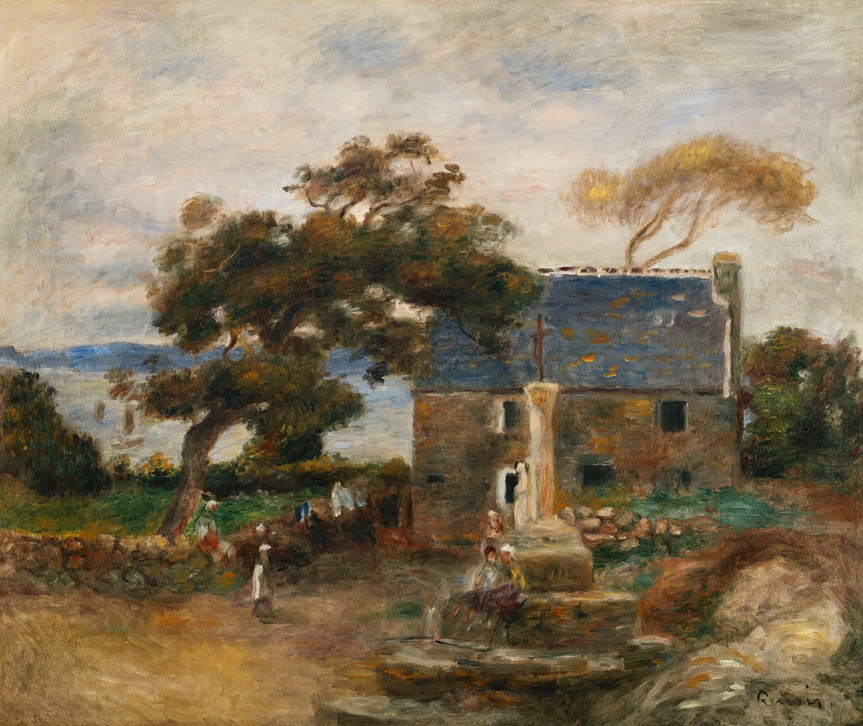 Treboul, perto de Douardenez, Bretanha; Treboul, pres de Douardenez, Bretagne, 1895 de Pierre Auguste Renoir