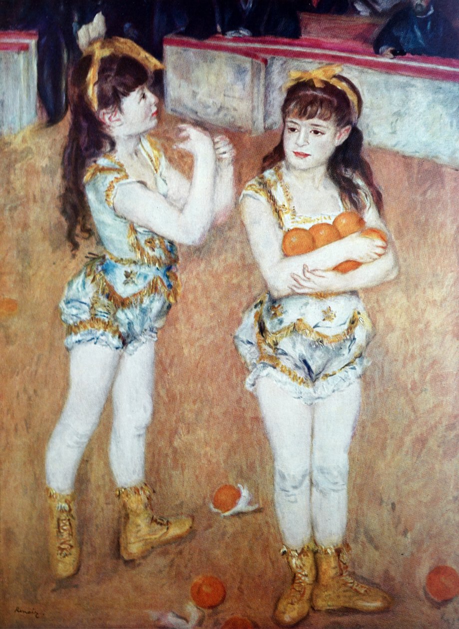 Duas meninas do circo de Pierre Auguste Renoir