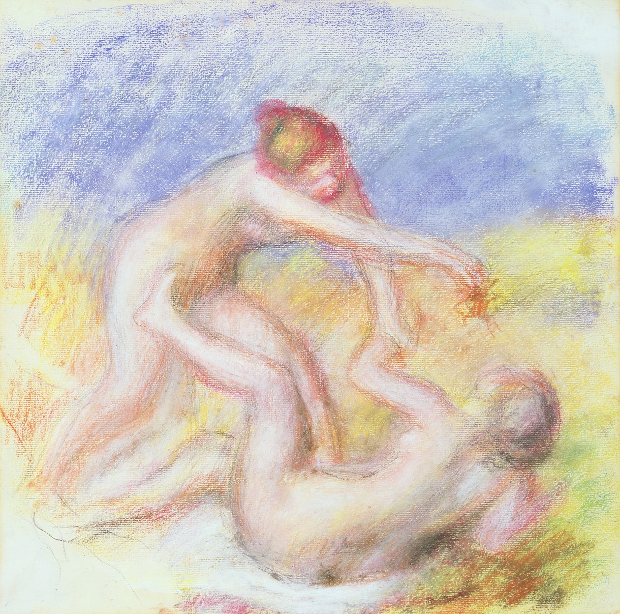 Dois Nus (óleo sobre tela) de Pierre Auguste Renoir