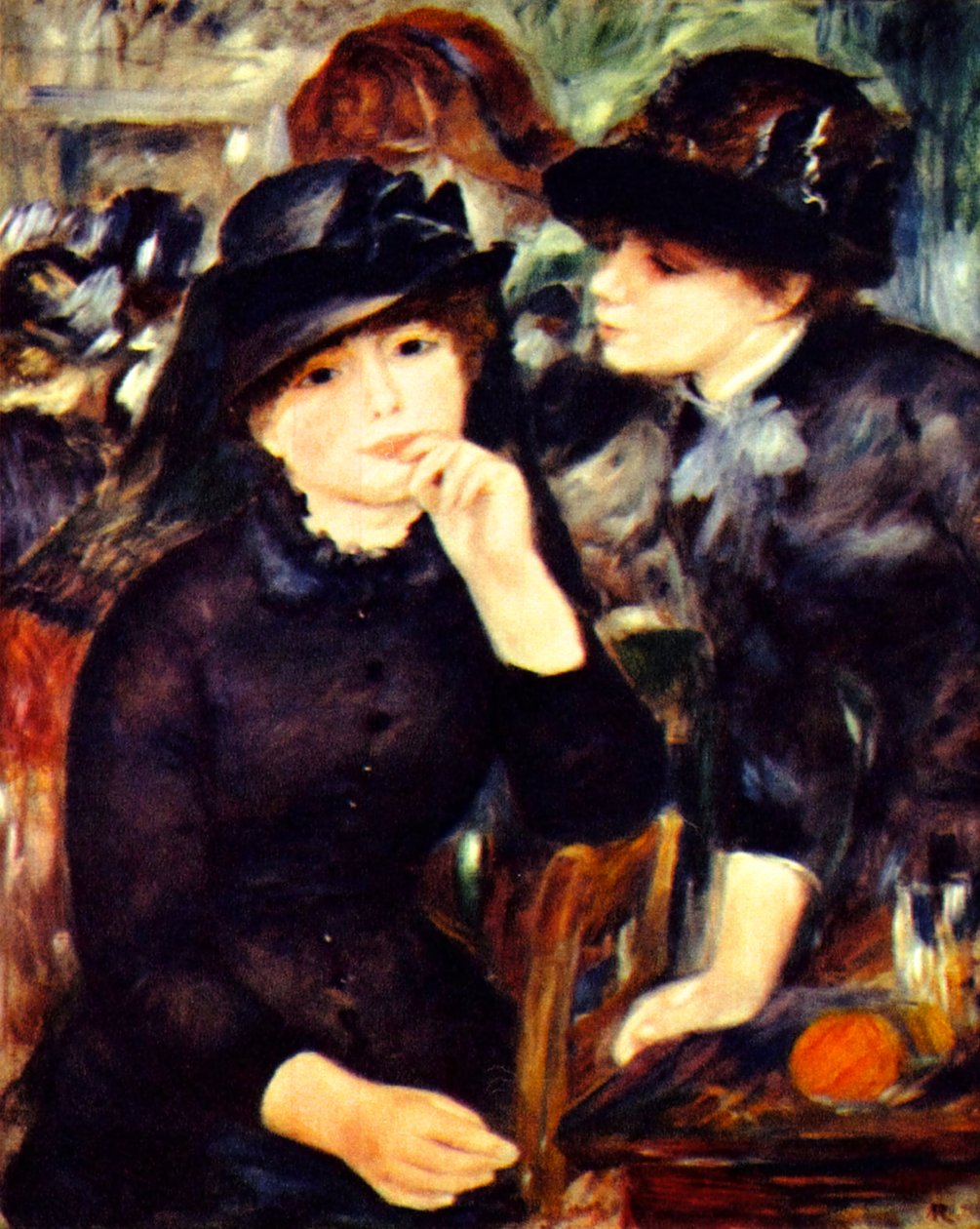 Duas raparigas de preto de Pierre Auguste Renoir