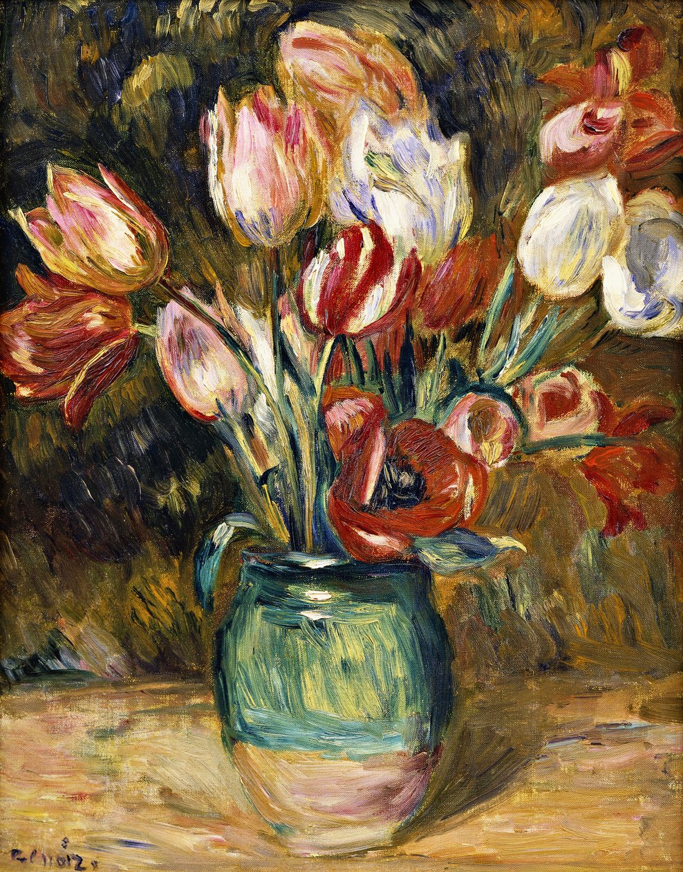 Vaso de flores, 1888-89 de Pierre Auguste Renoir