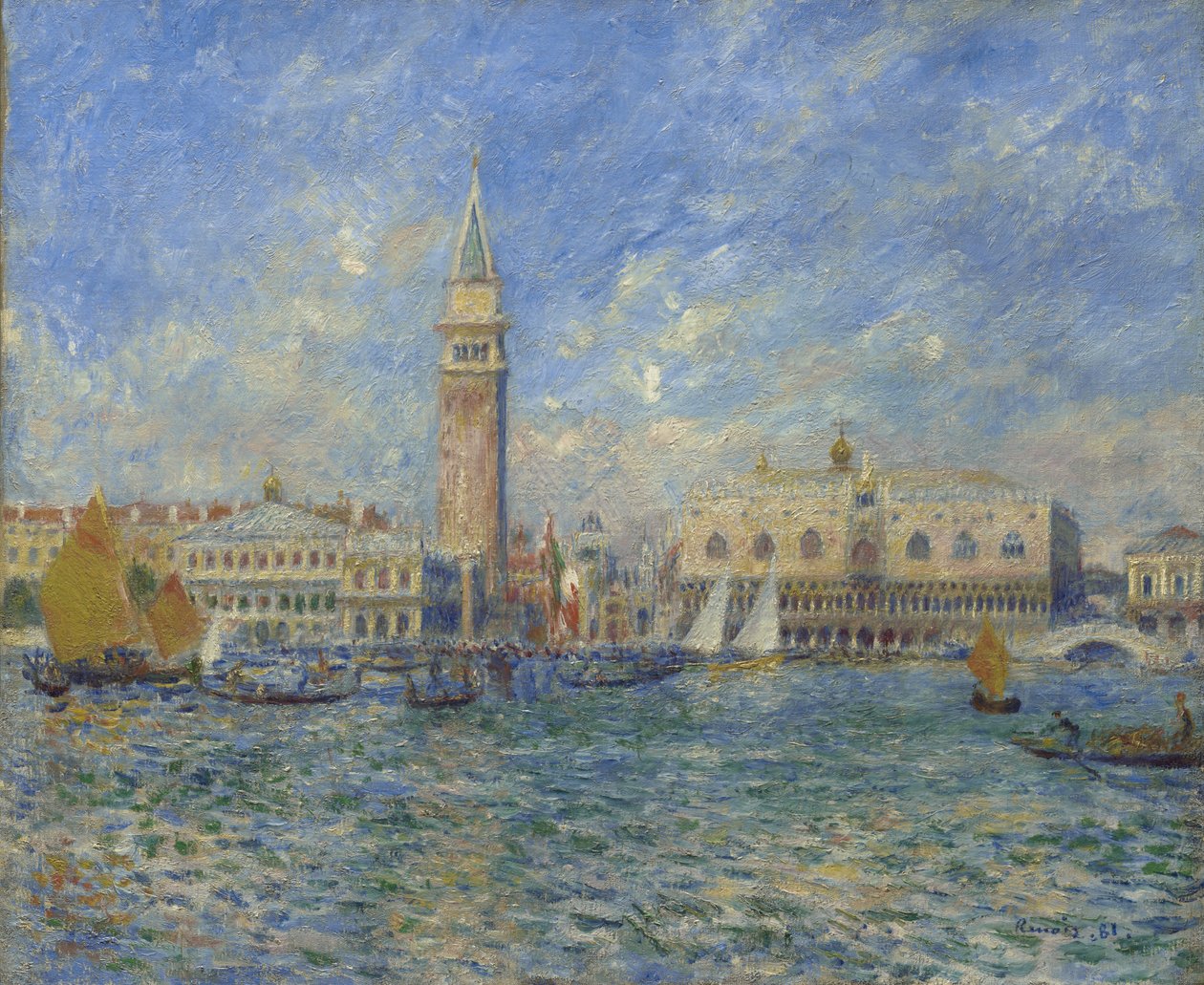 Veneza, o palácio do Doge de Pierre Auguste Renoir