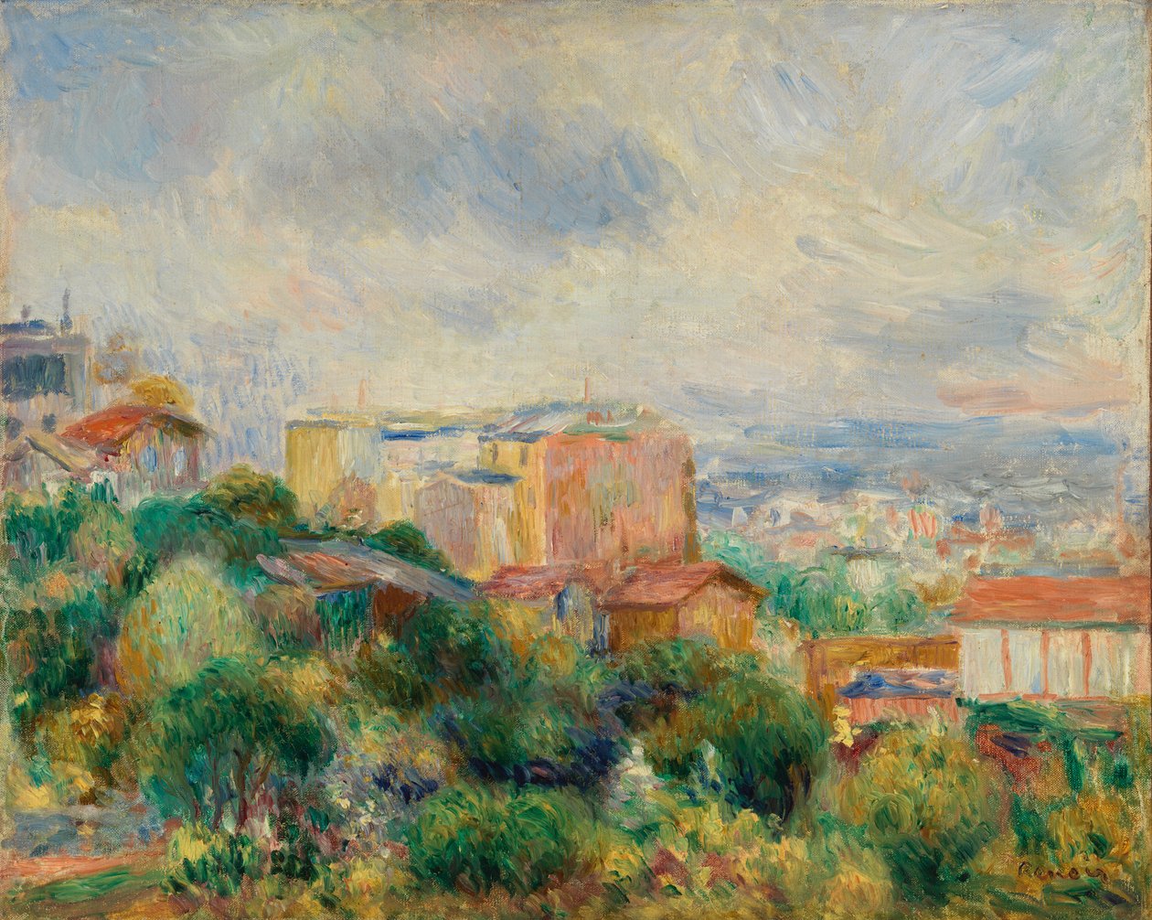 Vista de Montmartre (Vue de Montmartre) de Pierre Auguste Renoir