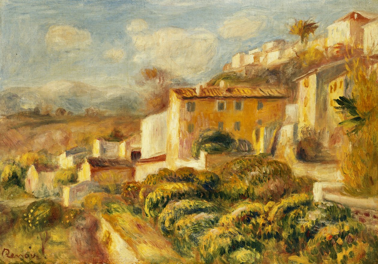 Vista dos correios, Cagnes; Vista dos correios, Cagnes, 1907 de Pierre Auguste Renoir