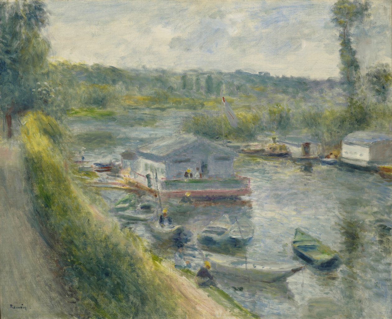 Barco Wash-house em Bas-Meudon, c.1874 de Pierre Auguste Renoir