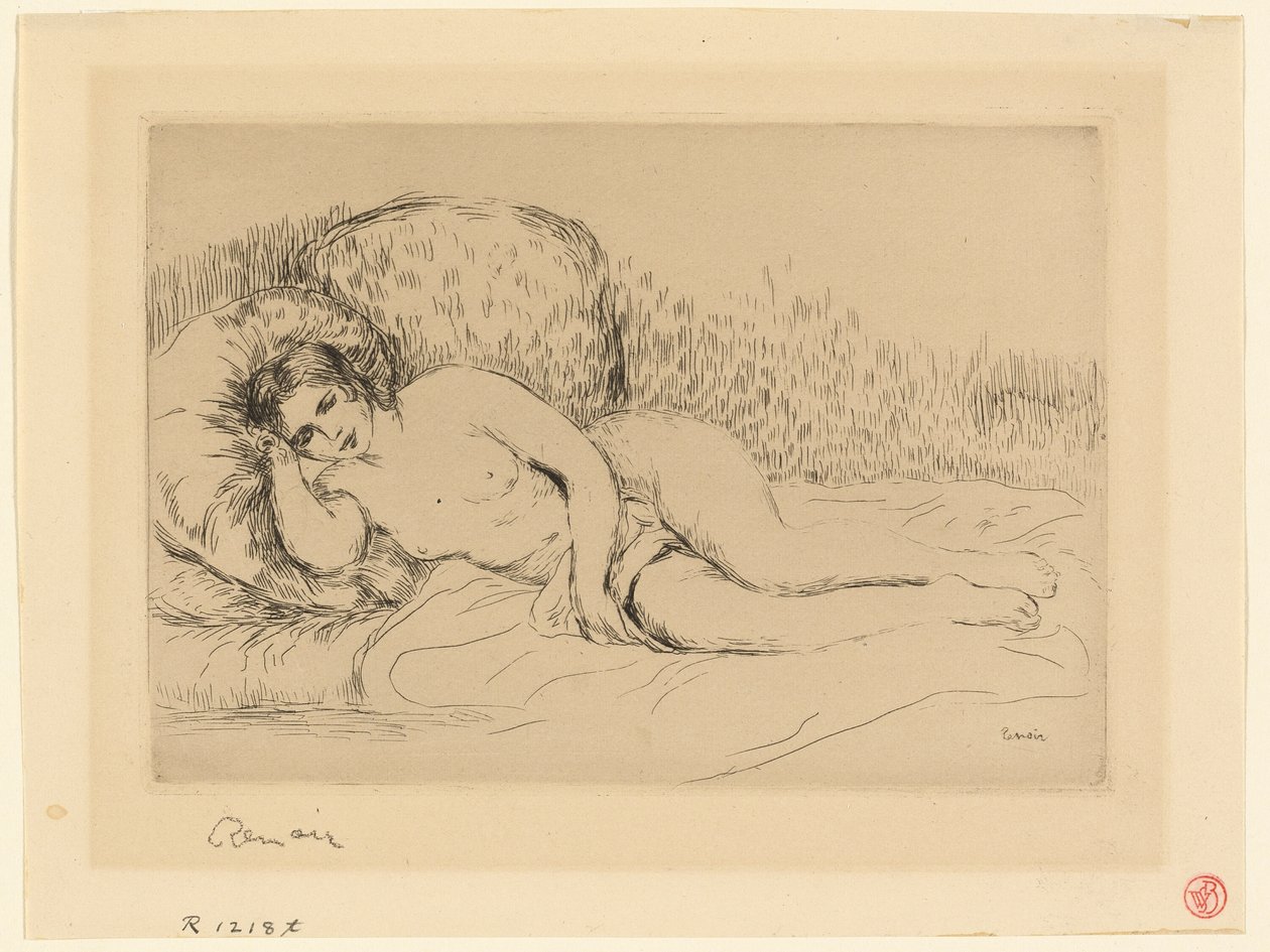 Mulher reclinada, à esquerda de Pierre Auguste Renoir