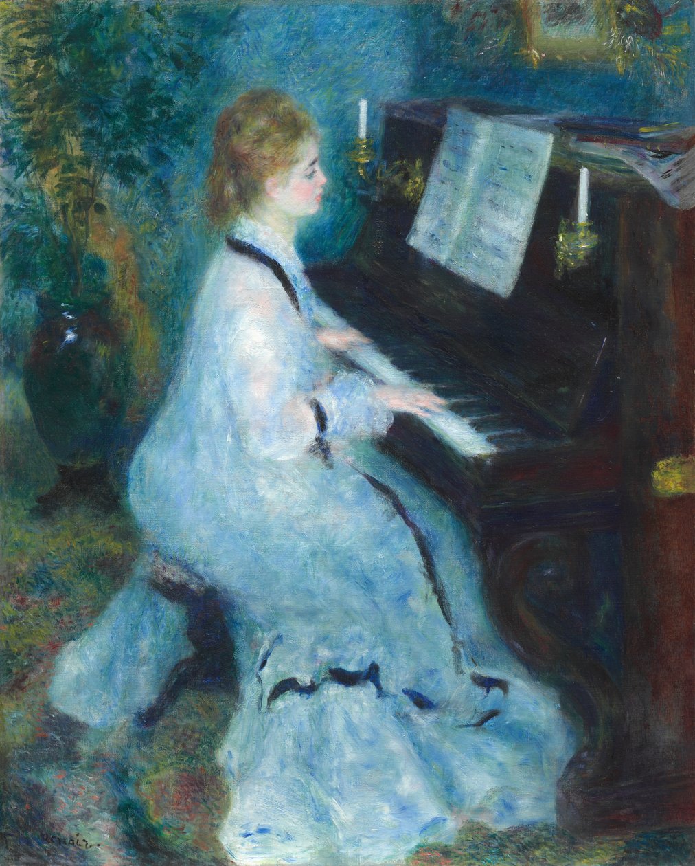 Mulher ao piano de Pierre Auguste Renoir