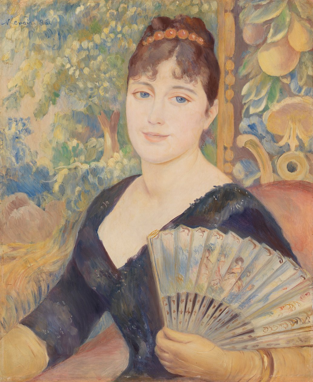 Mulher com Ventilador de Pierre Auguste Renoir