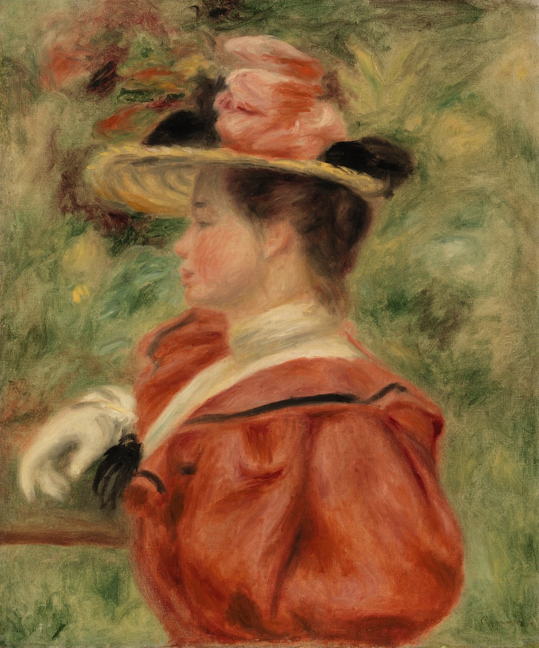 Mulher com luva (Femme au gant) de Pierre Auguste Renoir
