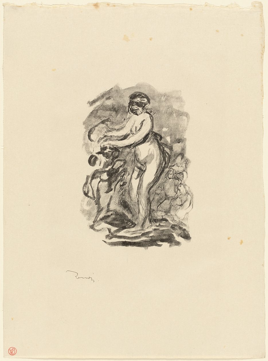 Mulher com Grapevine, 1ª variante de Pierre Auguste Renoir
