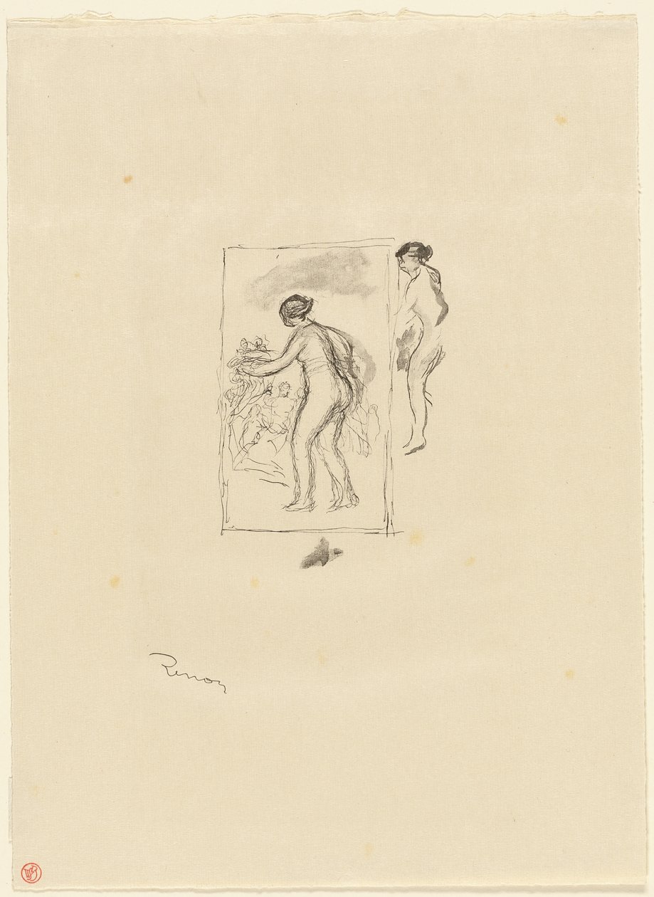 Mulher com Grapevine, 4ª variante de Pierre Auguste Renoir