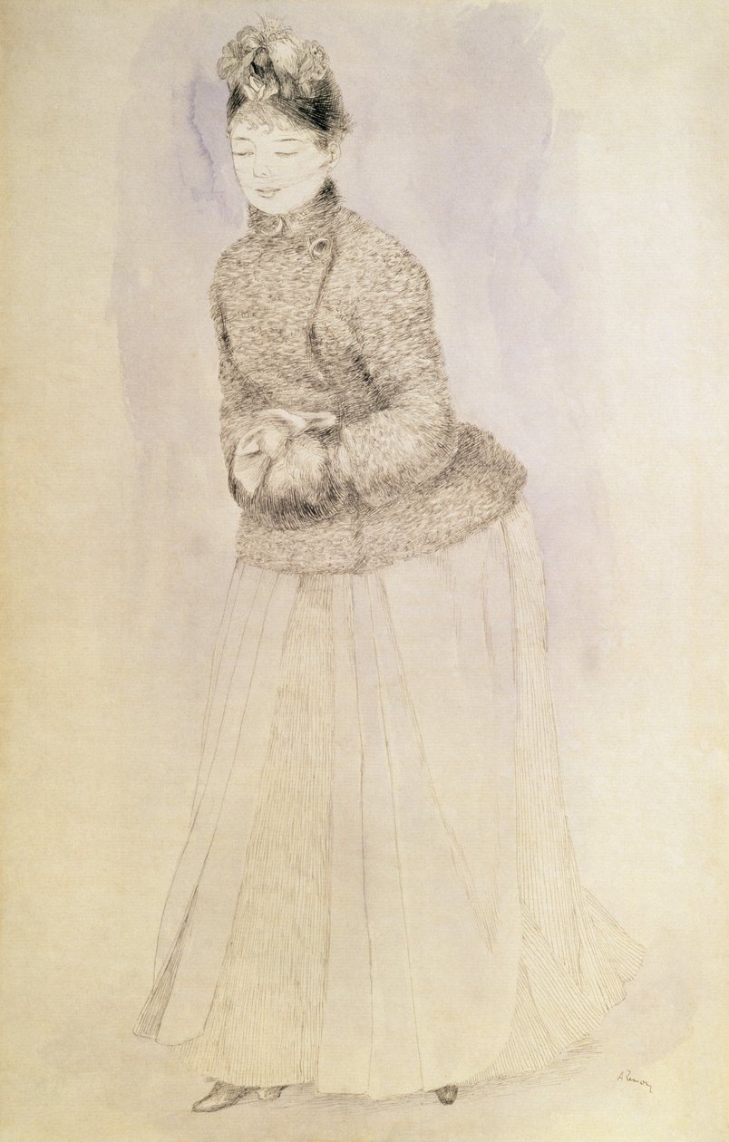 Mulher com Muff de Pierre Auguste Renoir
