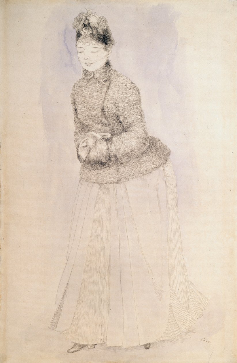 Mulher com um regalo, c1883-c1884. de Pierre Auguste Renoir